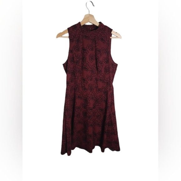 Lc Lauren Conrad red skater dress - Picture 1 of 9